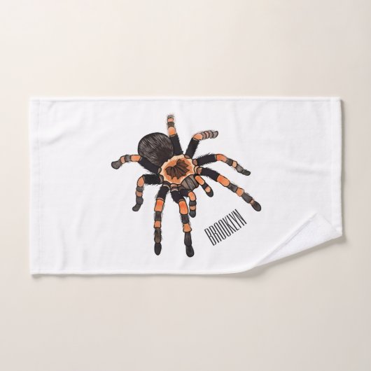 Tarantula cartoon illustratie bad handdoek (Handdoek)