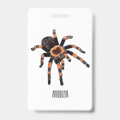 Tarantula cartoon illustratie badge (Achterkant)
