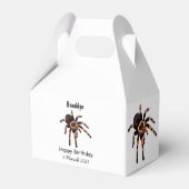 Tarantula cartoon illustratie bedankdoosjes (Achterkant)