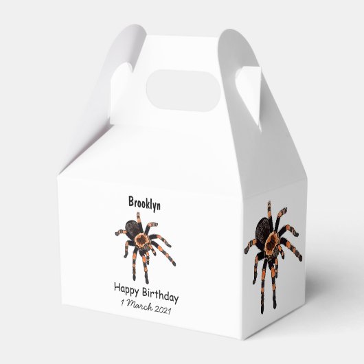 Tarantula cartoon illustratie bedankdoosjes (Voorkant Zijde)