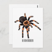 Tarantula cartoon illustratie briefkaart (Voorkant / Achterkant)