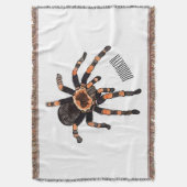 Tarantula cartoon illustratie deken (Voorkant Verticaal)