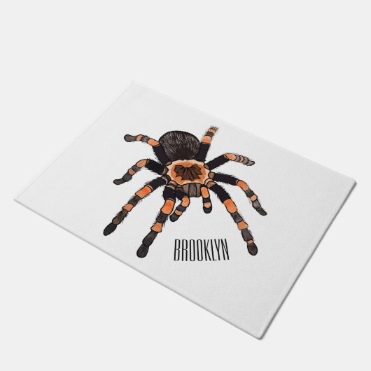 Tarantula cartoon illustratie deurmat (Schuin)