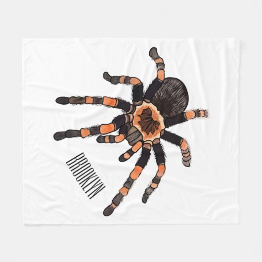 Tarantula cartoon illustratie fleece deken (Voorkant (Horizontaal))