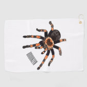 Tarantula cartoon illustratie golfhanddoek (Horizontaal)