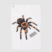 Tarantula cartoon illustratie golfhanddoek (Voorkant)