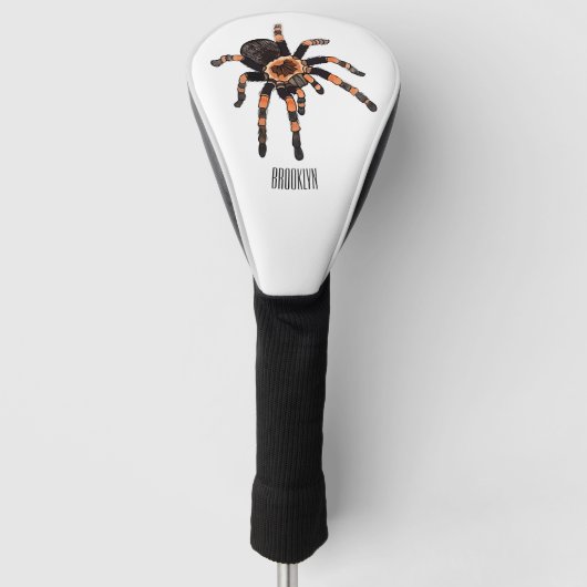 Tarantula cartoon illustratie golfheadcover (Voorkant)