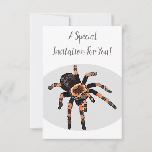 Tarantula cartoon illustratie kaart (Achterkant)