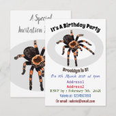 Tarantula cartoon illustratie kaart (Voorkant / Achterkant)