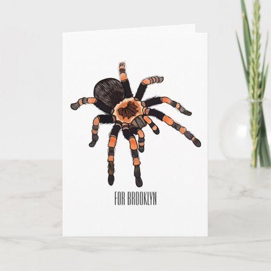 Tarantula cartoon illustratie kaart (Voorkant)
