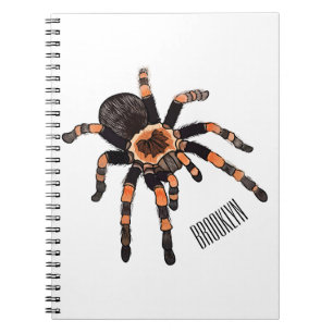 Tarantula cartoon illustratie notitieboek