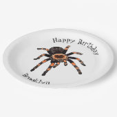 Tarantula cartoon illustratie papieren bordje (Gekanteld)