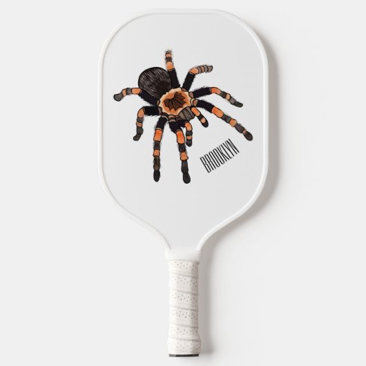Tarantula cartoon illustratie pickleball paddle (Voorkant)
