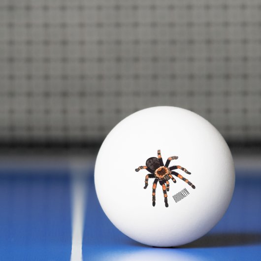 Tarantula cartoon illustratie pingpongbal (Net)