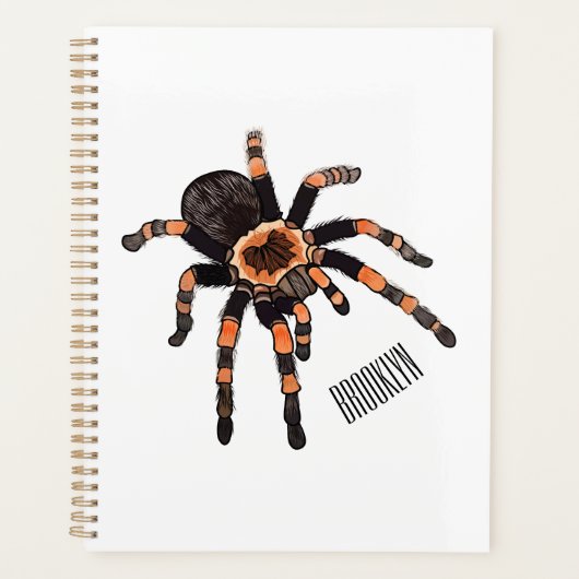 Tarantula cartoon illustratie planner (Voorkant)