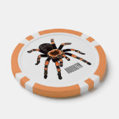 Tarantula cartoon illustratie poker chips (Enkel)