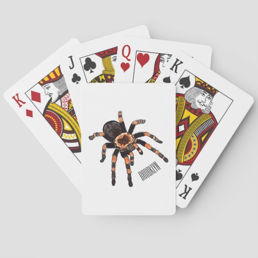 Tarantula cartoon illustratie pokerkaarten (Achterkant)