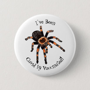 Tarantula cartoon illustratie ronde button 5,7 cm