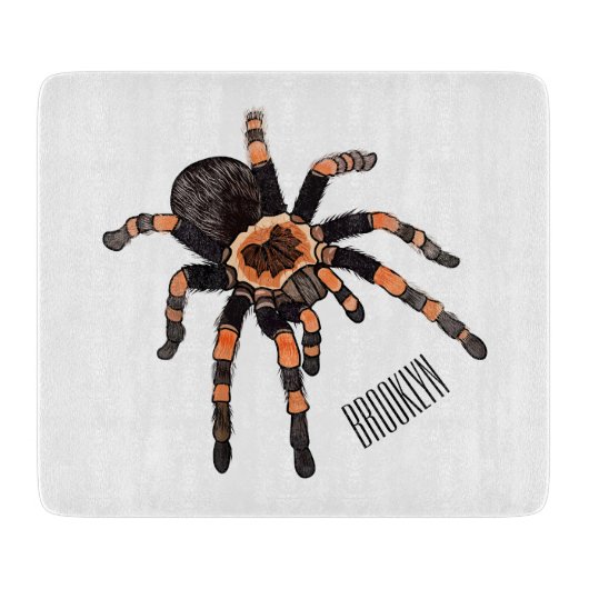 Tarantula cartoon illustratie snijplank (Voorkant)