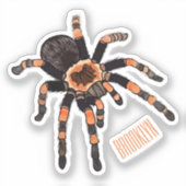 Tarantula cartoon illustratie sticker (Voorkant)
