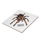 Tarantula cartoon illustratie tegeltje (Zijkant)