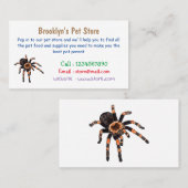 Tarantula cartoon illustratie visitekaartje (Voorkant / Achterkant)