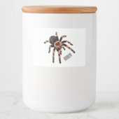 Tarantula cartoon illustratie voedselcontainer etiket (Voorkant)