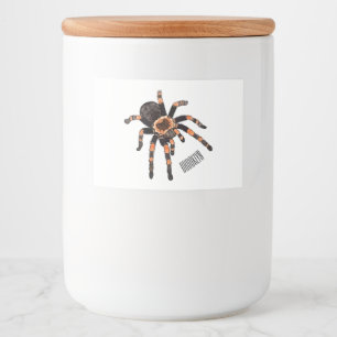 Tarantula cartoon illustratie voedselcontainer etiket