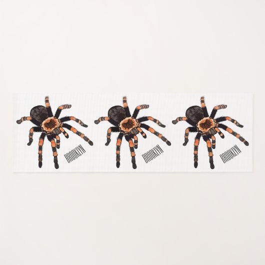 Tarantula cartoon illustratie yogamat (Voorkant (horizontaal))