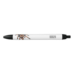 Tarantula cartoon illustratie zwarte inkt pen