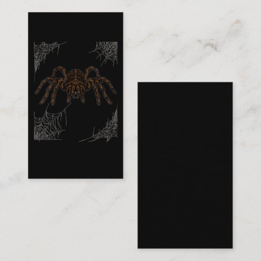 Tarantula Cobwebs Spider Halloween Visitekaartje (Voorkant / Achterkant)