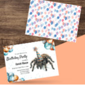 Tarantula Creepy Schattige Spider Bug Verjaardagsf Kaart
