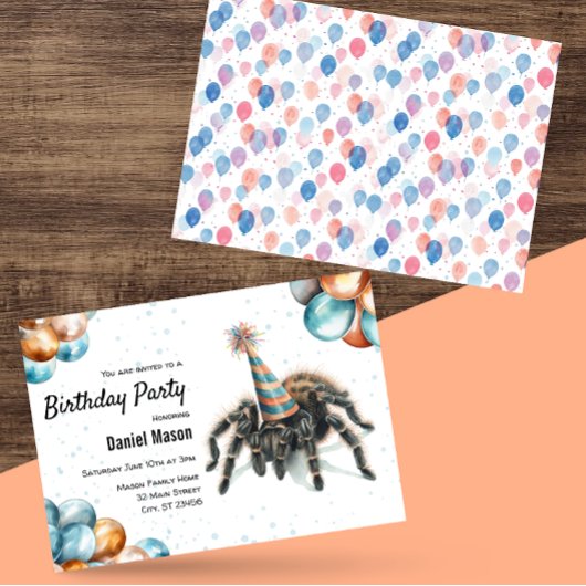 Tarantula Creepy Schattige Spider Bug Verjaardagsf Kaart