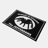 Tarantula Doormat: "Ware of Spiders" Deurmat (Schuin)