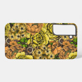 Tarantula garden, geel en oranje samsung galaxy hoesje (Achterkant horizontaal)