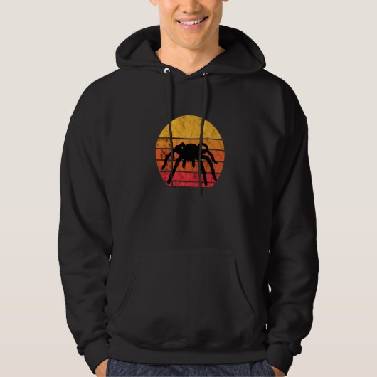Tarantula Insects Bug Retro  Sunset Hoodie (Voorkant)