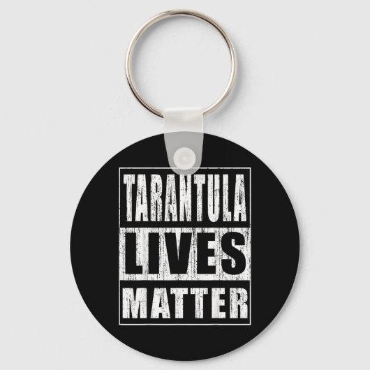 Tarantula Leeft Grappig Cadeau voor Arachnoloog Sleutelhanger (Voorkant)