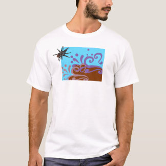 Tarantula mannen op shirt met chocoladegolfontwerp
