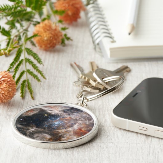 Tarantula Nebula Afbeelding uit JWST Bottle Open Sleutelhanger (Zijkant)