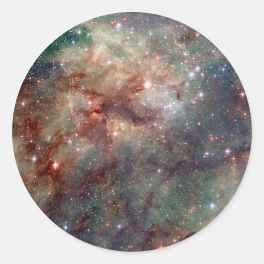 Tarantula Nebula Hubble Space Ronde Sticker (Voorkant)