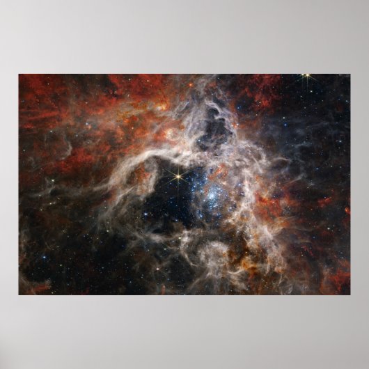 Tarantula Nebula James Webb telescope nasa sterren Poster (Voorkant)
