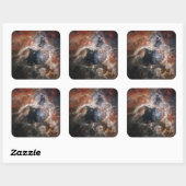 Tarantula Nebula James Webb telescope nasa sterren Vierkante Sticker (Vel)