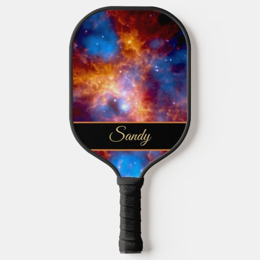 Tarantula Nebula NGC 20 Jouw naam Pickleball Paddle (Voorkant)