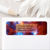 Tarantula Nebula Space Galaxy Blue Brown Adres Etiket (Insitu)