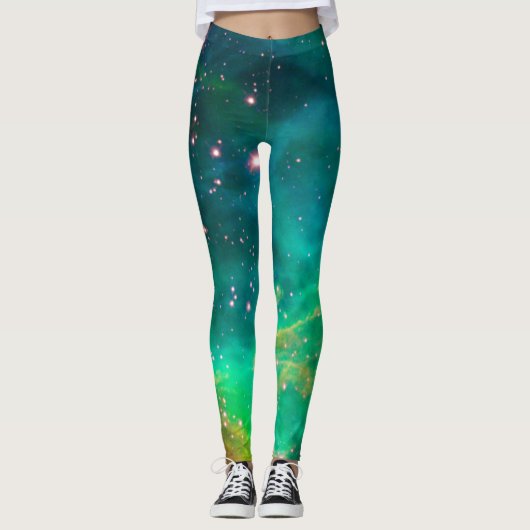 Tarantula Nebula Star Cluster Galaxy Afbeelding Leggings (Voorkant)