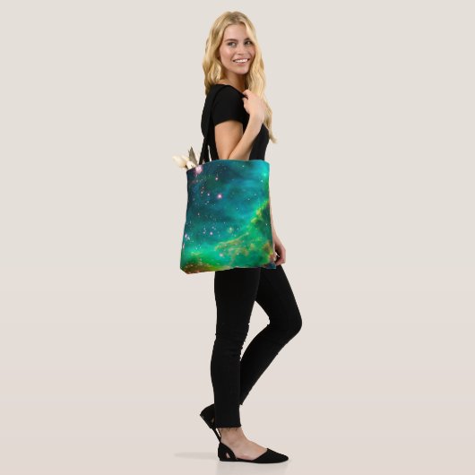 Tarantula Nebula Star Cluster Galaxy Afbeelding Tote Bag (Op model)
