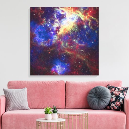 Tarantula Nebula Star Forming Gas Cloud Sculpture Canvas Afdruk (Insitu (Woonkamer))