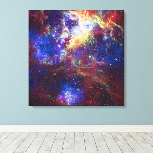 Tarantula Nebula Star Forming Gas Cloud Sculpture Canvas Afdruk (Insitu (Houten vloer))