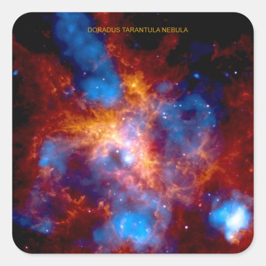 Tarantula Nebula Vierkante Sticker (Voorkant)