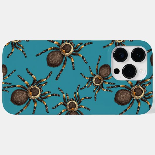 Tarantula op blauw Case-Mate iPhone case (Achterkant (horizontaal))